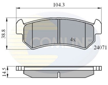 Комплект тормозных колодок, дисковый тормоз COMLINE CBP01191 (фото 1)