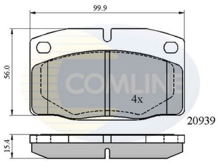 Комплект гальмівних колодок, дискове гальмо COMLINE CBP0135