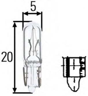 Лампа накаливания; лампа, выключатель Hella 8GP002095241 (фото 1)