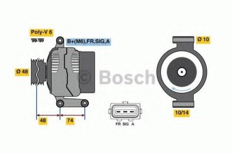 Генератор - Bosch 0 986 049 980 (фото 1)