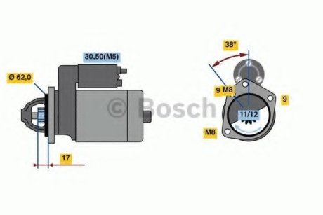 Стартер - Bosch 0 986 022 790 (фото 1)