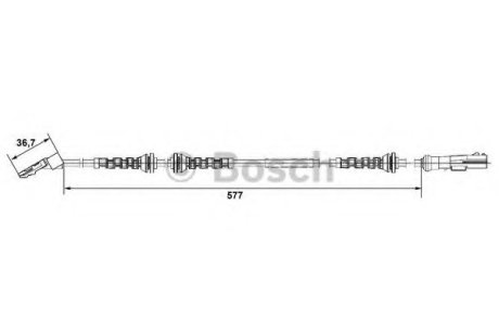 Датчик, частота обертання колеса Bosch 0 265 007 742 (фото 1)