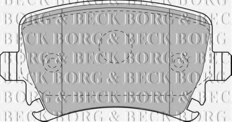 Колодки тормозные дисковые, комплект BORG & BECK BBP1877 (фото 1)