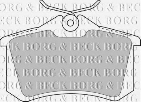 Колодки дискові гальмові, комплект BORG & BECK BBP1512 (фото 1)