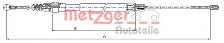 Трос, стояночная тормозная система METZGER 10.7509 (фото 1)