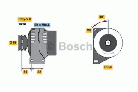 Генератор 14v 140a - Bosch 0124525001