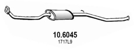 Середній глушник вихлопних газів ASSO 106045 (фото 1)