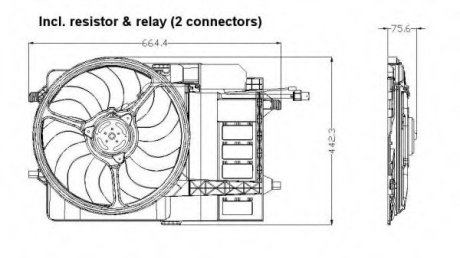 Вентилятор радіатора NRF 47302