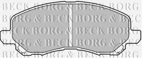 Колодки тормозные дисковые, комплект BORG & BECK BBP1831 (фото 1)