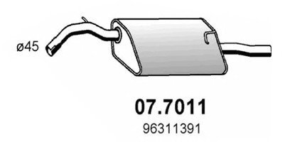 Глушник вихлопних газів кінцевий ASSO 07.7011 (фото 1)