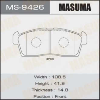 Колодки дискові AN-610 (1_12) - Masuma MS9426
