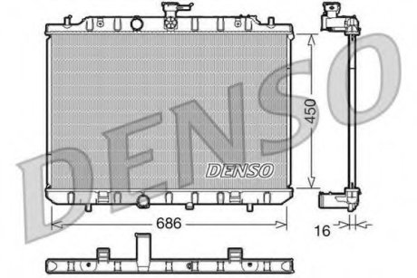 Радиатор двигателя NISSAN X-TRAIL (07-) Denso DRM46006