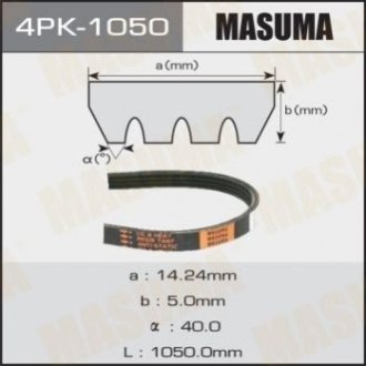 Ремінь приводу навісного обладнання Masuma 4PK1050 (фото 1)