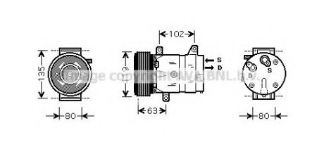 Компрессор кондиционера RENAULT: MASTER II C БОРТОВОЙ ПЛАТФОРМОЙ_ХОДОВАЯ ЧАСТЬ (ED_HD_UD) 2.2 DCI 90_2.5 DCI_2.5 DCI 100 (ED4V, ED8V)_2.5 DCI 120 98-, - QUALITY COOLING AVA Cooling Systems RTAK440 (фото 1)