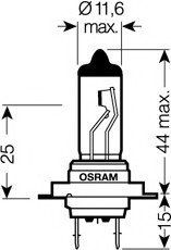 Лампа розжарювання, x-racer h7 12в 55вт OSRAM 64210XR02B (фото 1)