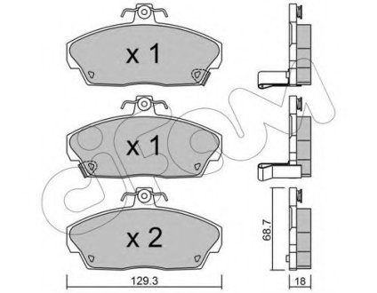 Комплект тормозных колодок, дисковый тормоз CIFAM 822-174-0 (фото 1)