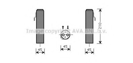 Осушувач кондиціонера HYUNDAI: TUCSON (JM) 2.0_2.0 CRDI_2.0 CRDI ПРИВІД НА ВСІ КОЛЕСА_2.0 ПРИВІД НА ВСІ КОЛІСА 04-10 _ KIA: SPORTAGE (JE) 2.0 16V 4WD_ - QUALITY COOLING AVA Cooling Systems HYD218 (фото 1)