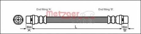 Тормозной шланг - METZGER 4110350 (фото 1)