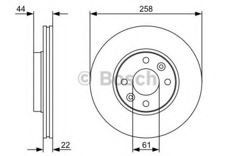 Гальмівний диск 0 986 479 C17 Bosch 0-986-479-C17 (фото 1)
