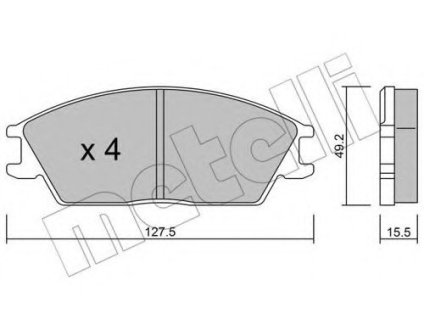 Комплект тормозных колодок, дисковый тормоз METELLI 22-0081-0 (фото 1)