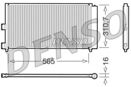 Радиатор кондиционера FI DOBLO IDEA PUNTO 10 01 Denso DCN09070 (фото 1)