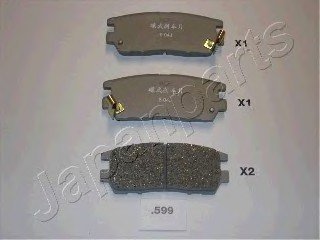 Комплект тормозных колодок, дисковый тормоз Japan Parts PP599AF