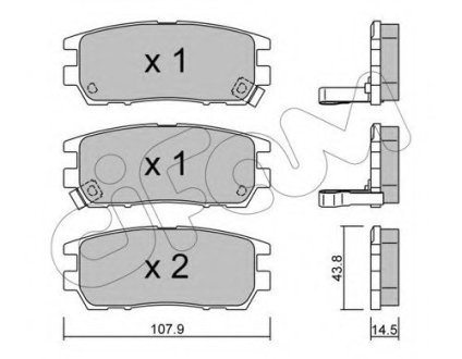 Комплект тормозных колодок, дисковый тормоз CIFAM 822-151-0 (фото 1)