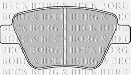 Колодки тормозные дисковые, комплект BORG & BECK BBP2242 (фото 1)