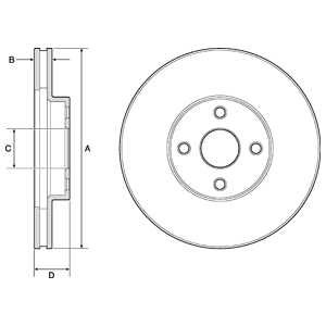 Тормозной диск - DELPHI BG3780 (фото 1)