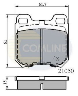 Комплект тормозных колодок, дисковый тормоз COMLINE CBP0741 (фото 1)