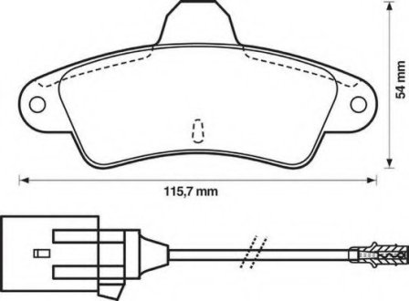 Комплект тормозных колодок, дисковый тормоз JURID 571755J (фото 1)
