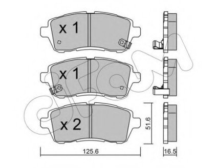 Комплект тормозных колодок, дисковый тормоз - CIFAM 822-793-1