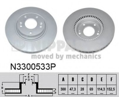 Тормозной диск - Nipparts N3300533P (фото 1)