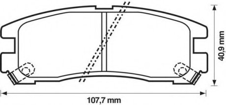 Комплект тормозных колодок, дисковый тормоз JURID 572186J (фото 1)