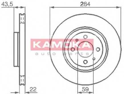 Тормозной диск передний - Kamoka 103440 (фото 1)