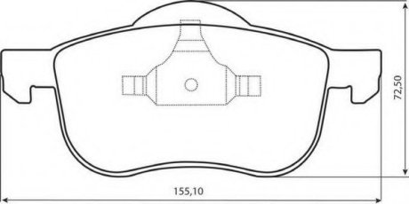 Комплект тормозных колодок, дисковый тормоз JURID 573003J (фото 1)