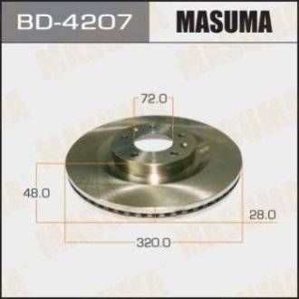 Диск гальмівний CX-7 06- - Masuma BD-4207 (фото 1)