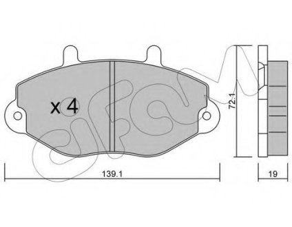 Комплект тормозных колодок, дисковый тормоз CIFAM 822-195-0