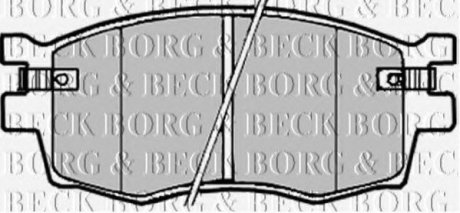 Колодки дискові гальмові, комплект BORG & BECK BBP1923