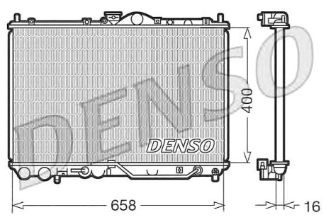 Радиатор системы охлаждения mitsubishi: carisma 1.8i 16v - Denso DRM45011