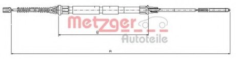 Трос, стояночная тормозная система METZGER 107431 (фото 1)