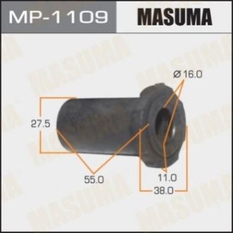 Втулка рессорная _rear_ L200_ KA4T, KB4T [уп.2] UPPER - Masuma MP-1109 (фото 1)