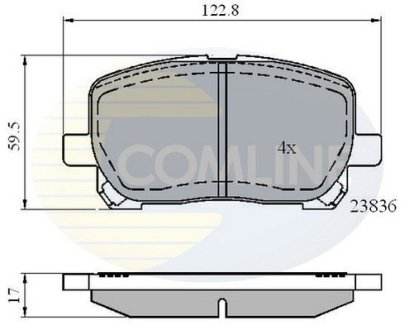Комплект тормозных колодок, дисковый тормоз COMLINE CBP01132 (фото 1)