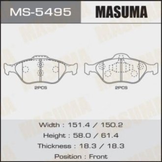 Колодки дисковые - Masuma MS5495