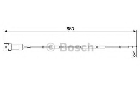 Сигналізатор, знос гальмівних колодок Bosch 1 987 474 909
