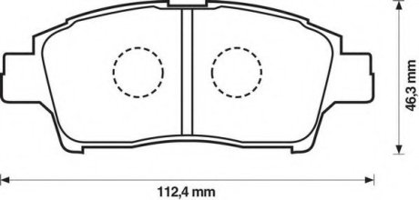 Комплект тормозных колодок, дисковый тормоз JURID 572404J (фото 1)