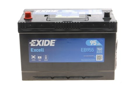 Батарея акумуляторна &quotexcell&quot, 12в 95ач - EXIDE EB955