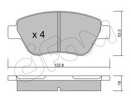 Комплект тормозных колодок, дисковый тормоз CIFAM 822-321-1 (фото 1)