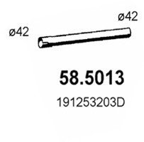 Труба выхлопного газа ASSO 58.5013 (фото 1)