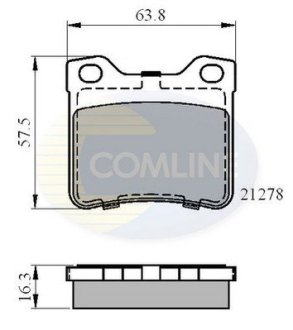 Комплект тормозных колодок, дисковый тормоз COMLINE CBP01060 (фото 1)